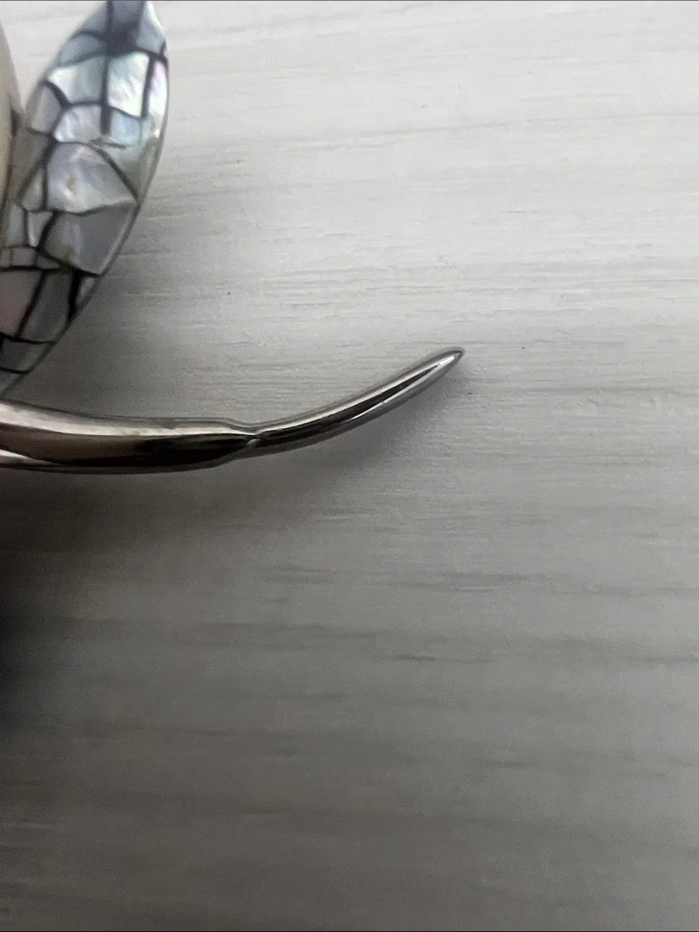 Vintage Silver Leaf Brooch Pin